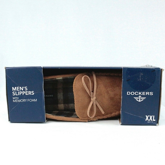 Dockers Other - NEW Dockers Men's Moccasin Slippers Memory Foam 13
